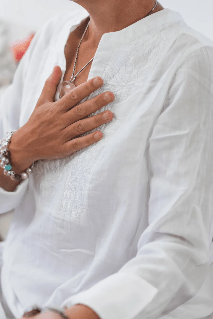 a women feeling the energy of the women's wellness retreat in Miraval Arizona