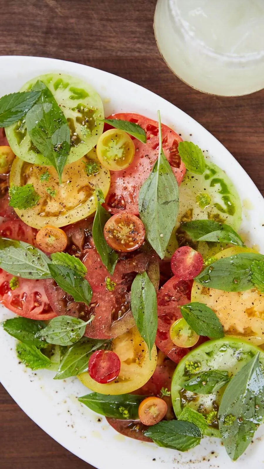 fresh tomato and basil salad