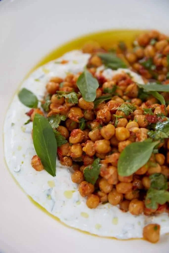 toasted garbonza on a plate