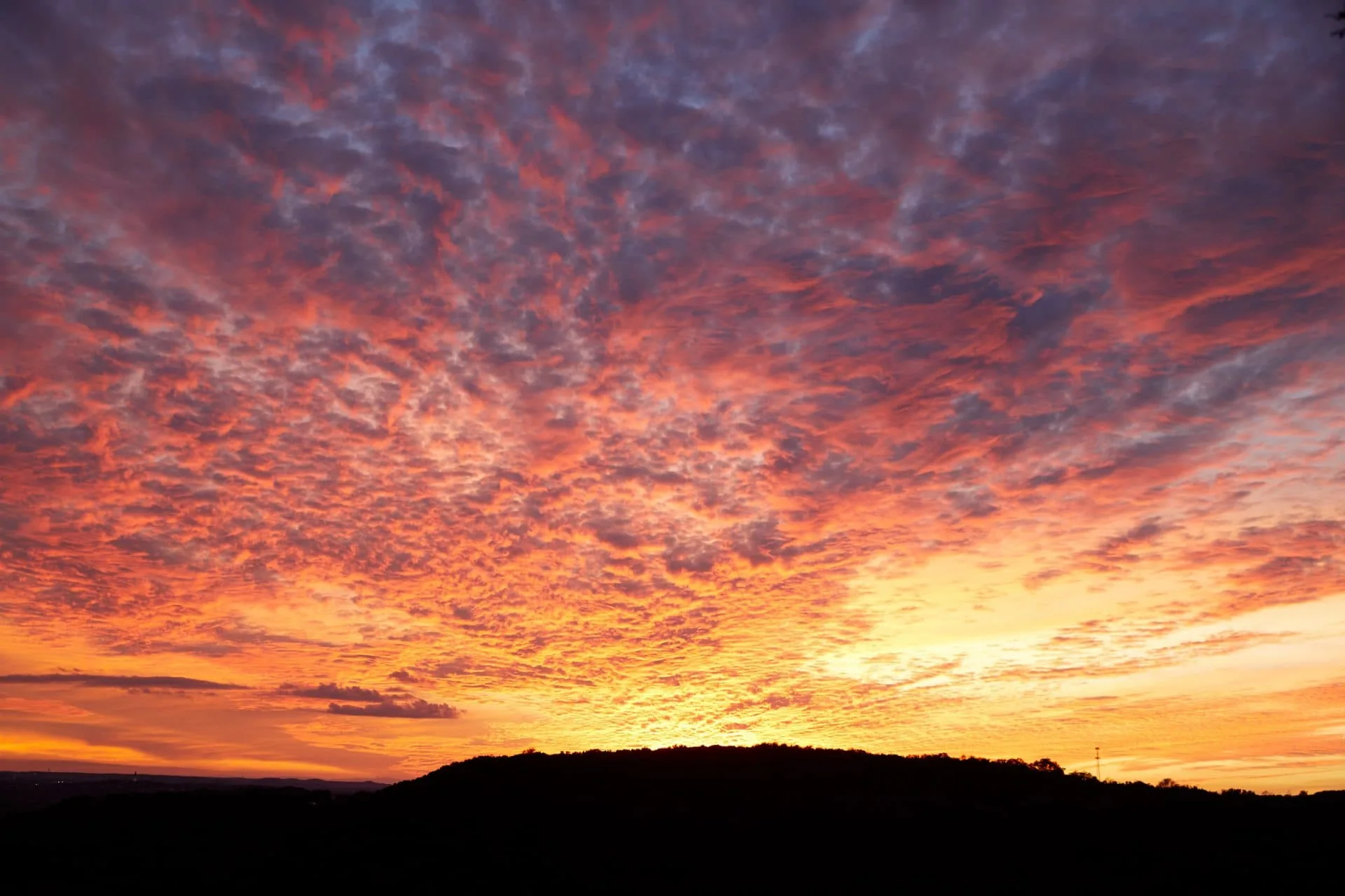 skies of a sun set