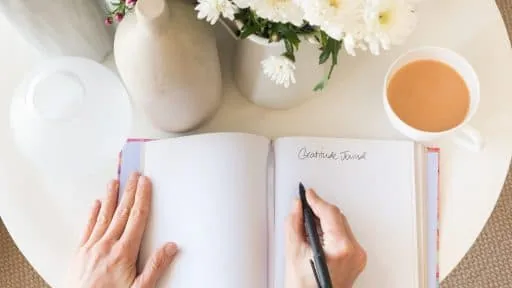 person journaling
