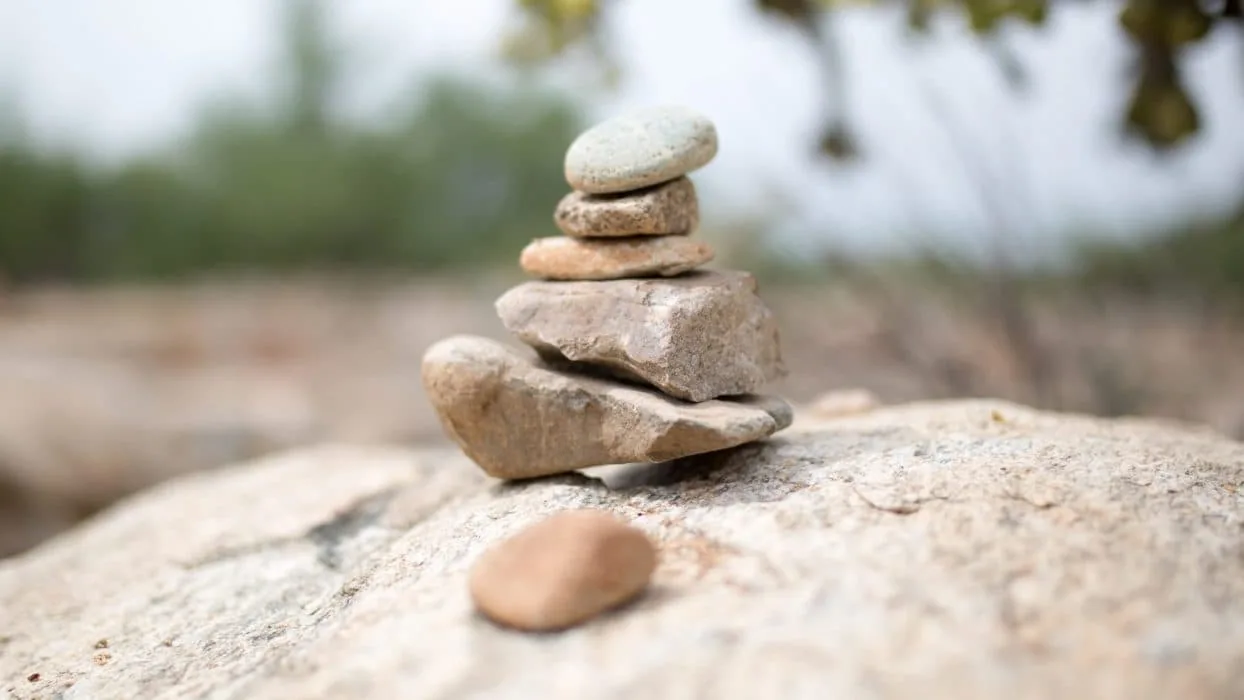 stack of rocks piled