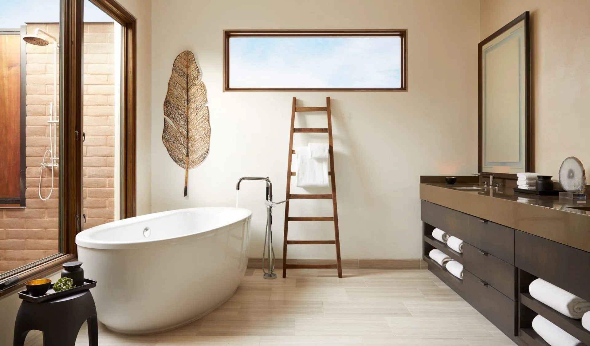 Beautiful bathroom with soak tub