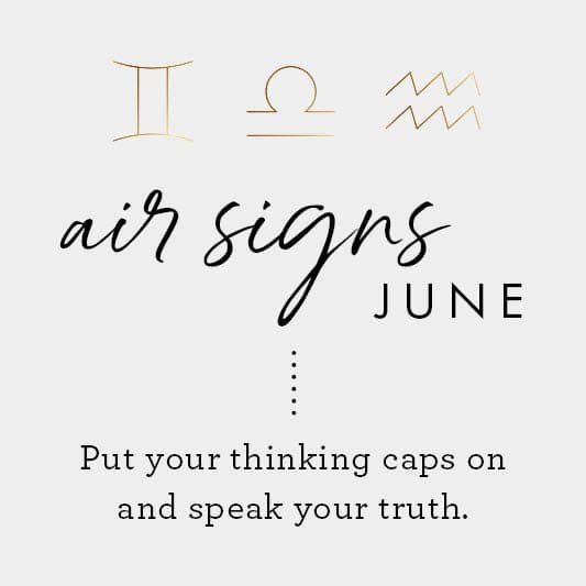 air signs graphic for June