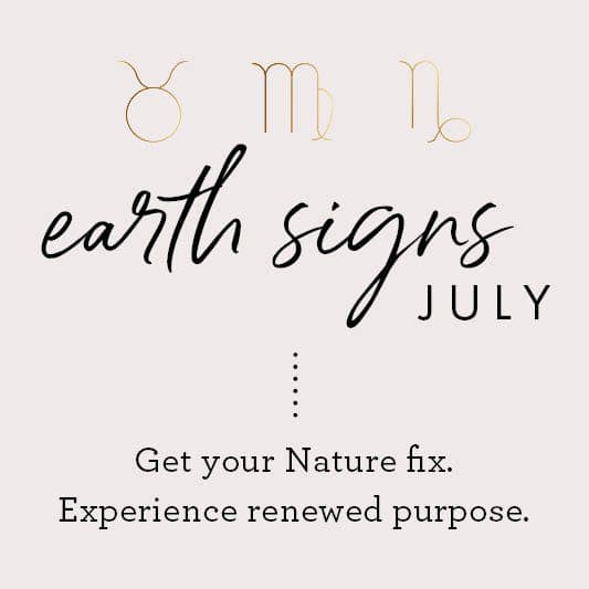 earth signs July graphic