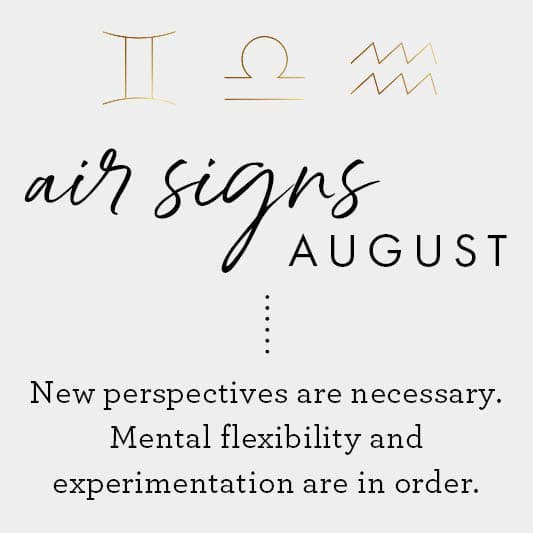 Air signs august graphic