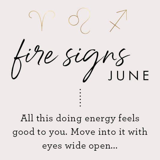 fire signs graphic for June