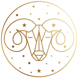 aries zodiac sign gold graphic