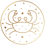zodiac sign cancer gold graphic
