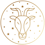 zodiac sign capricorn gold graphic