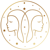Zodiac sign gemini gold