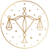 zodiac sign libra gold graphic