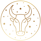 zodiac sign taurus gold graphic